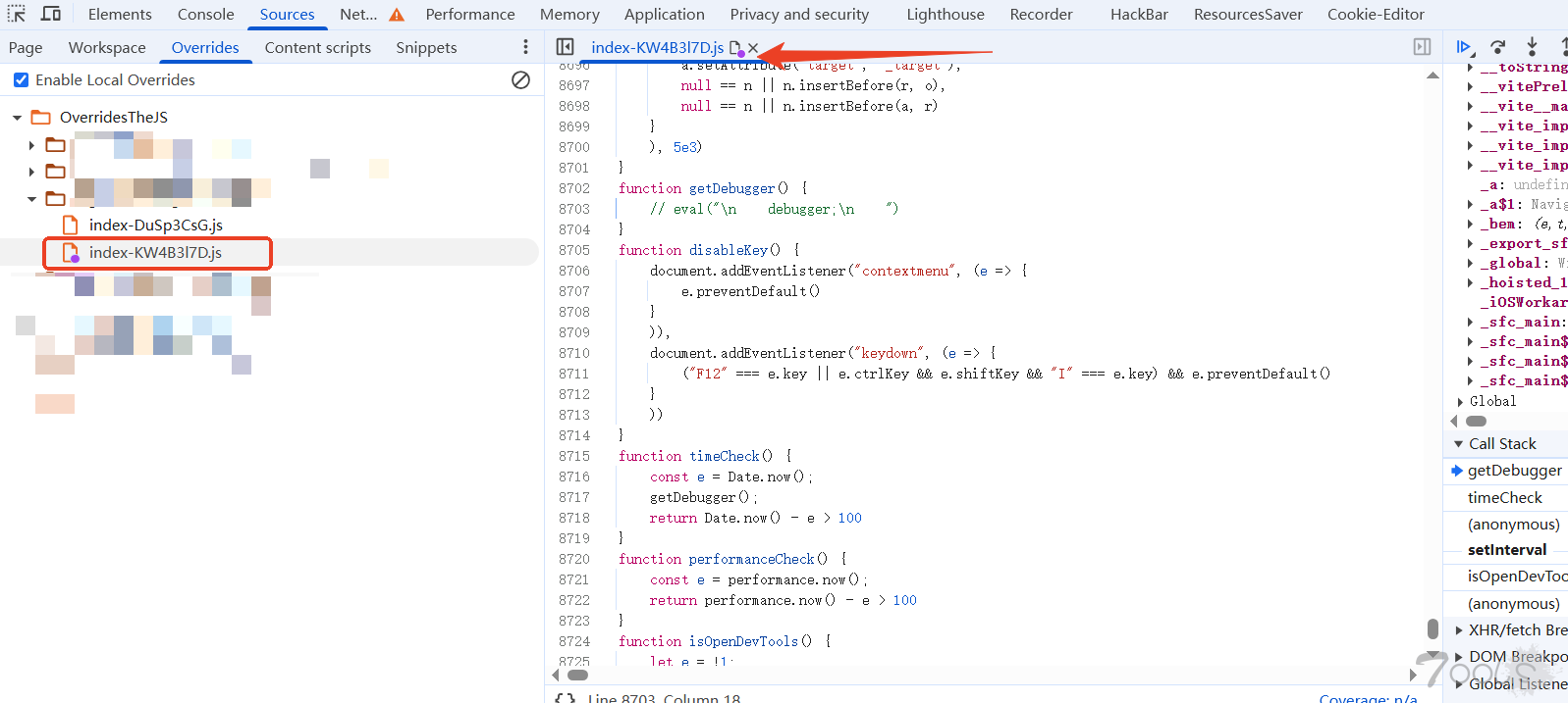 超好用：overrides绕过浏览器debugger，破解一切前端代码限制