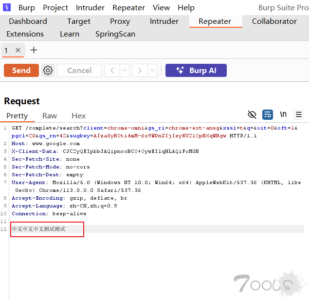 Burp intruder 中文乱码